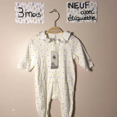 Pyjama en coton petit bateau taille 3 mois